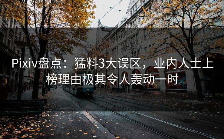 Pixiv盘点：猛料3大误区，业内人士上榜理由极其令人轰动一时