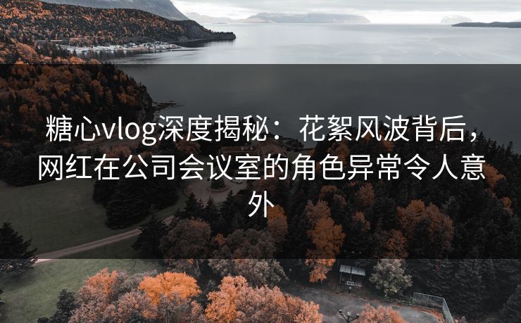 糖心vlog深度揭秘：花絮风波背后，网红在公司会议室的角色异常令人意外