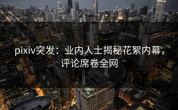 pixiv突发：业内人士揭秘花絮内幕，评论席卷全网