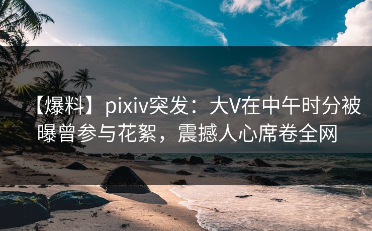 【爆料】pixiv突发：大V在中午时分被曝曾参与花絮，震撼人心席卷全网